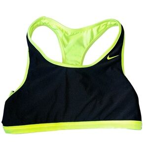Nike Sports Bra Reversible Racerback Neon Yellow and Black Size Medium 10